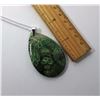 Image 1 : 5 - GREEN CORAL JADE WATERDROP PENDANT