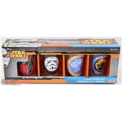 NEW 4PC STAR WARS 10-0Z GLASS SET