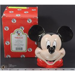 NEW DISNEY CERAMIC MICKEY MOUSE PIGGY BANK