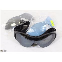 OUTDOOR SPORT SUNGLASSES WITH 2 EXTRA LENS SETS