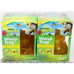 TWO GREEN EARTH WASP TRAPS