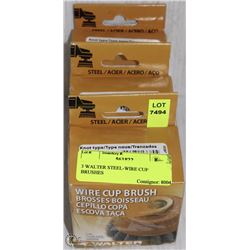 3 WALTER STEEL-WIRE CUP BRUSHES