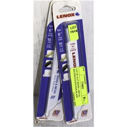 LOT OF TEN 6" WOOD &METAL RECIPROCATING SAW BLADES