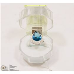 #19-BLUE TOPAZ GEMSTONE RING