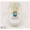 Image 1 : #19-BLUE TOPAZ GEMSTONE RING