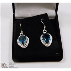 #17-BLUE TOPAZ GEMSTONE EARRINGS