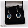 Image 1 : #17-BLUE TOPAZ GEMSTONE EARRINGS