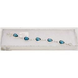 #18-BLUE TOPAZ GEMSTONE BRACELET