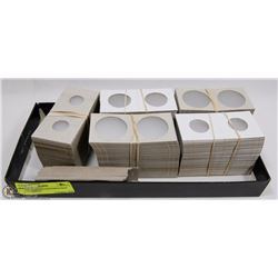 LOT OF VARIOUS DENOMINATION COIN SLEEVES