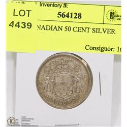 1957 CANADIAN 50 CENT SILVER COIN