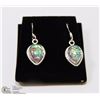 Image 1 : #23-AUSTRALIA TRIPLE OPAL GEMSTONE EARRINGS