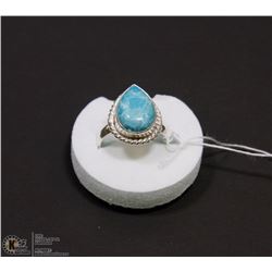 #27-CARRIBEAN LARIMAR GEMSTONE RING