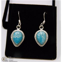 #24-CARRIBEAN LARIMAR GEMSTONE EARRINGS