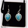 Image 1 : #24-CARRIBEAN LARIMAR GEMSTONE EARRINGS