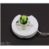 Image 1 : #28-GREEN PERIDOT GEMSTONE RING