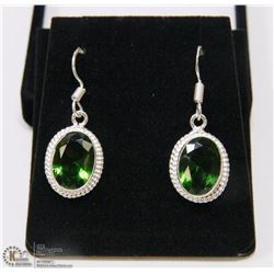 #29-GREEN PERIDOT GEMSTONE EARRINGS