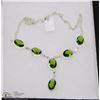 Image 1 : #31-GREEN PERIDOT GEMSTONE NECKLACE