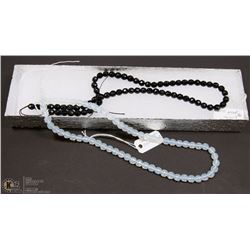 #3-BLACK AGATE & SRI LANKA MOON STONE LOOSE BEAD