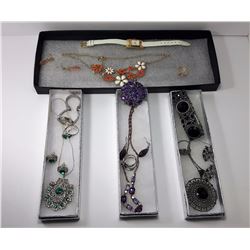 17 - LOT OF 4 VINTAGE SUITES OF JEWELRY