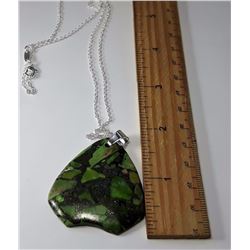 #10 - GREEN MATRIX PYRITE TURQUOISE PENDANT