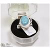 Image 1 : #12-CARRIBAN LARIMAR GEMSTONE RING