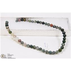 #25-NATURAL INDIA AGATE LOOSE BEAD NECKLACE 15"