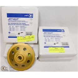 LOT OF FOUR 5" JET KUT DRY DIAMOND CUP WHEELS