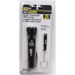 LOT OF 2 LED FLASHLIGHTS WITH LASER SETS