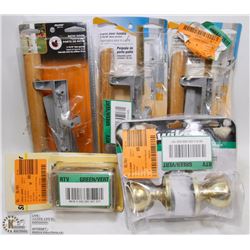 BOX OF ASSORTED DOOR HARDWARE