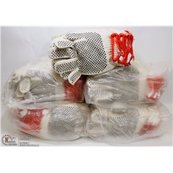 5 BUNDLES OF WORK GLOVES (GRIP ON ONE SIDE)