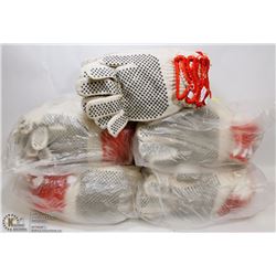 5 BUNDLES OF WORK GLOVES (GRIP ON ONE SIDE)