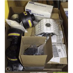 BOX FULL OF 3M RESPIRATORY CARTRIDGES + CAPS