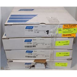 4 BOXES OF NORTON 2"X60" SANDING BELTS 60 GRIT