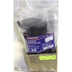 LOT OF 10 BAGS OF ASSORTED SMALL BLACK ZIPTIES