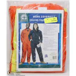 PUT-IT-ON HI-VIS WORK COVERALLS SIZE:42