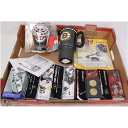 HOCKEY COLLECTION - CARDS, MINI-STICKS, MASKS,