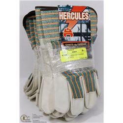9 PAIRS OF HERCULES GLOVES, ALL SIZE LARGE