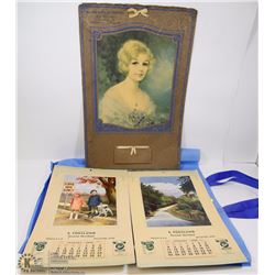 LOT OF 3 VINTAGE CALENDARS INCL TWO 1948 AND 1930