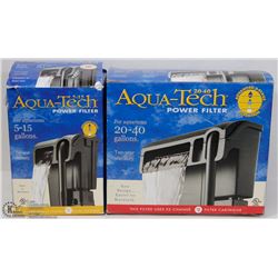PAIR OF AQUA-TECH POWER FILTERS 15 TO 40 GALLON