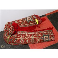 VINTAGE RED WOOL RUG 48"X72"