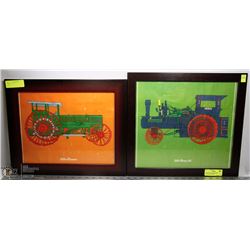 PAIR OF VINTAGE FRAMED TRACTOR PICTURES