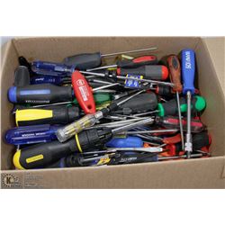 BOX OF SEIZED SCREWDRIVERS