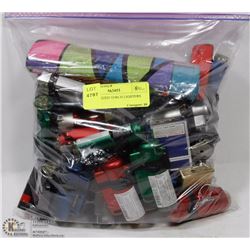 BAG OF SEIZED TORCH LIGHTERS ETC