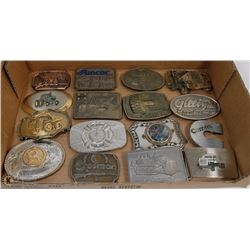 COLLECTION OF 16 BELT BUCKLES