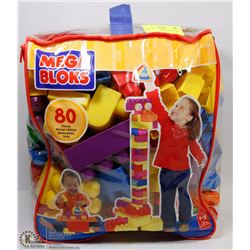80-PC MEGA BLOCK SET IN CARRY BAG