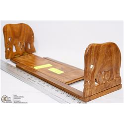 ADJUSTABLE WOOD BOOK SHELF