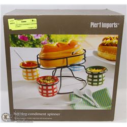 NEW HOT DOG CONDIMENT SPINNER - INCLUDES 5
