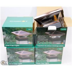 LOT OF 4 SOLAR POST LIGHTS
