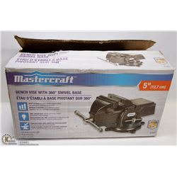 NEW MASTERCRAFT 5” BENCH VISE WITH 360 SWIVEL