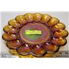 Image 1 : INDIANA CARNIVAL GLASS DEVILED EGG PLATE